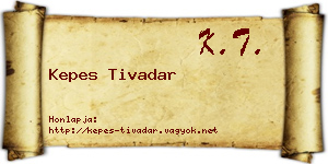 Kepes Tivadar névjegykártya