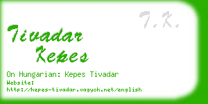 tivadar kepes business card